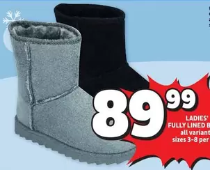 LADIES' FULLY LINED BOOTS