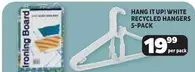 WHITE RECYCLED HANGERS