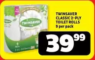 Twinsaver - CLASSIC 2-PLY TOILET ROLLS
