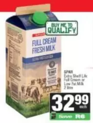 Spar - FULL CREAM FRESH MILK