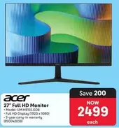 Acer - 27" Full HD Monitor UM.HE1EE.G08