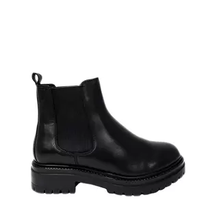 Gia Leather Chunky Chelsea Boot - Black