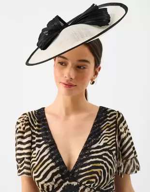 Bow Disc Fascinator Black