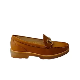 Gia Leather Horsebit Loafer - Tan