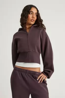 Authentics Shrunken Zip Through Hoodie