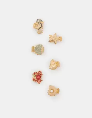 6-Pack Mini Under The Sea Claw Clips