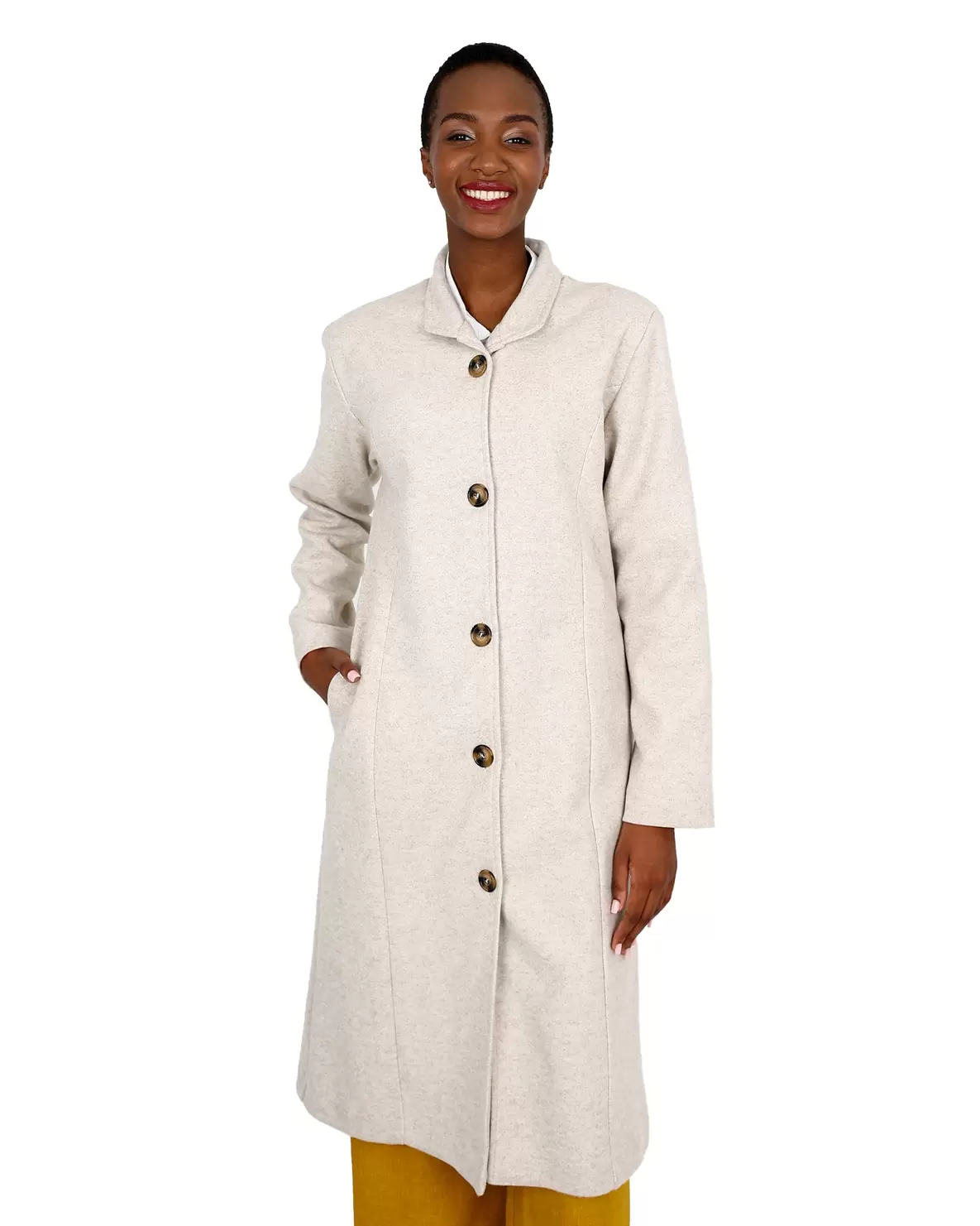 Stone Melton Coat