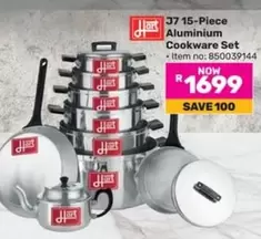 J7 15-Piece Aluminium Cookware Set