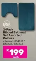 Always - 2-Pack Ribbed Bathmat Set Assorted Colours 834012 / 834041 / 834042