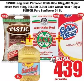 Tastic - Long Grain Parboiled White Rice, Super Maize Meal, Cake Wheat Flour, Pure Sunflower Oil