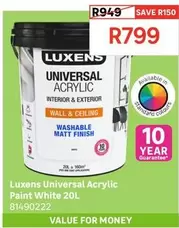 Lux - Universal Acrylic Paint White