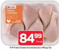 Pick n Pay - Fresh Chicken Drumsticks 6s or Wings 12s