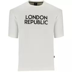 London Republic Embroidered T-Shirt Mens White