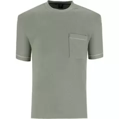 London Republic Side Pocket Textured T-Shirt Mens Ice Green