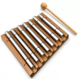 Blinvcra 7 Tone Hand Chime Bell for healing, Meditation Chime Bar with Wooden Mallet for Teachers Classroom Management, Mindfulness Bell Percussion Instrument for Yoga, Prayer, Focus and Relaxation