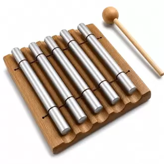 Blinvcra 5 Tone Hand Chime Bell for healing, Meditation Chime Bar with Wooden Mallet for Teachers Classroom Management, Mindfulness Bell Percussion Instrument for Yoga, Prayer, Focus and Relaxation