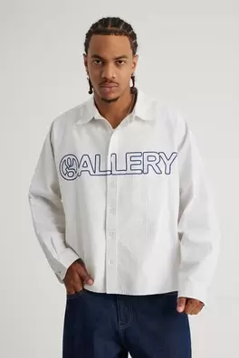 Open Gallery Boxy Cropped Long Sleeve Shirt
