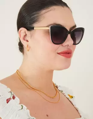 Classic Cateye Sunglasses Black
