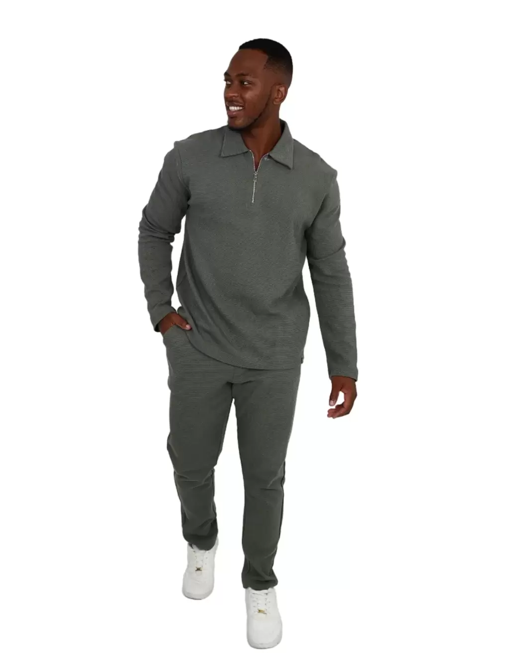 Fatigue Tapered Leg Basket Weave Cotton Active Pant