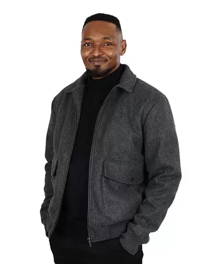 Grey Mélange Melton Harrington Zip Up Jacket