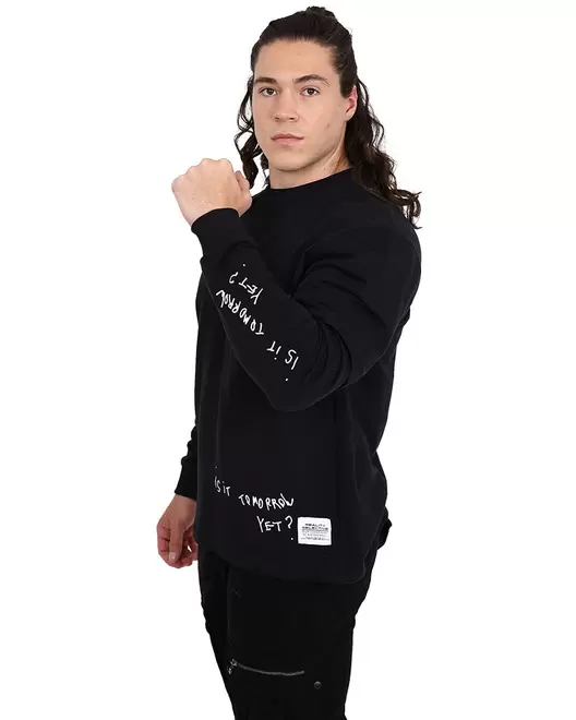 Long Sleeve Twofer Black Deja Vu Sweatshirt