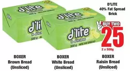 D'lite - 40% Fat Spread Brick