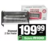 Deluxe - Diamond 2 Bar Heater