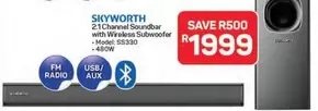 Skyworth - 2.1 Channel Soundbar with Wireless Subwoofer