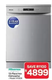 Hisense - 13-Place Inox Dishwasher