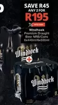 Windhoek - Premium Draught Beer NRB/Cans