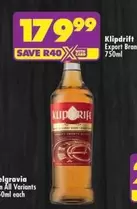 Klipdrift - Export Brandy