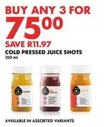 COLD PRESSED JUICE SHOTS