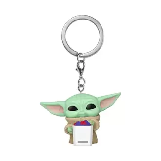 Funko Pop! Keychain: Mandalorian & Grogu - Grogu with snack - Collectable Vinyl Figure - Gift Idea - Official Merchandise - Toys for Kids & Adults - Star Wars Fans - Figure for Collectors and Display