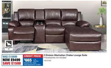 Total - 2 Division Manhattan Chaise Lounge Suite