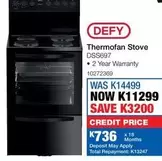 Defy - Thermofan Stove DSS697