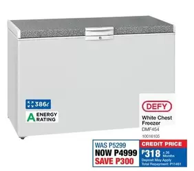 Defy - White Chest Freezer DMF454