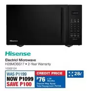 Hisense - Electric Microwave H28MOBS17