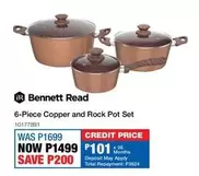 Total - 6-Piece Copper and Rock Pot Set