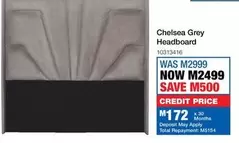 Chelsea - Grey Headboard 10313416