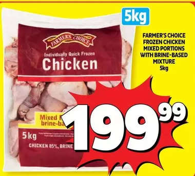 Farmer's Choice - FROZEN CHICKEN MIXED PORTIONS WITH BRINE-BASED MIXTURE
