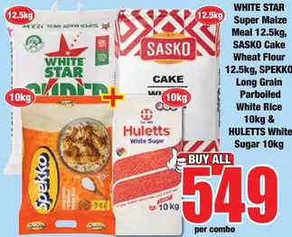 SASKO - Super Maize Meal, Wheat Flour, Long Grain Parboiled White Rice, White Sugar