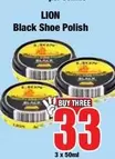 Lion - Black Shoe Polish
