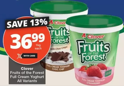 Clover - Fruits of the Forest Full Cream Yoghurt