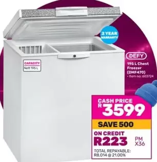Defy - 195 L Chest Freezer (DMF470)