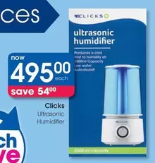 clicks - Ultrasonic Humidifier