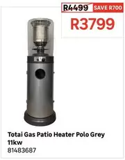 Totai - Gas Patio Heater Polo Grey 11Kw