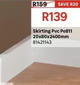 Skirting Pvc Po811 20x80x2400mm