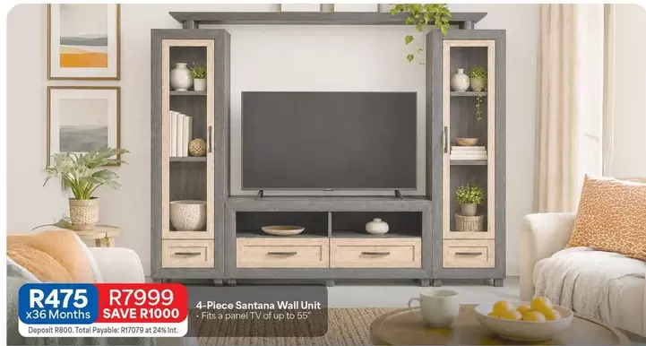 Total - 4-Piece Santana Wall Unit