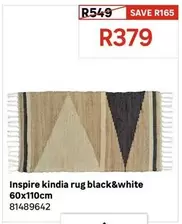 Inspire - Kindia Rug Black&White 60x110cm