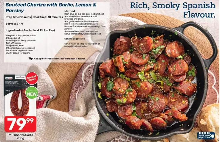 Pan - PnP Chorizo Sarta